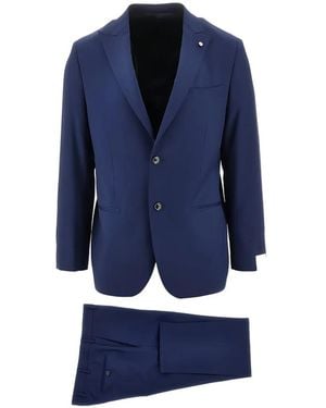 Luigi Bianchi Single-Breasted Wool Suit - Blue