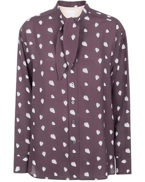 Paul Smith Strawberry-print Tie Shirt - Purple