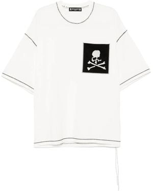 Mastermind Japan Cross-Stitch T-Shirt - White