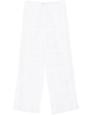 TOTEME Crochet Broek Met Monogram - Wit