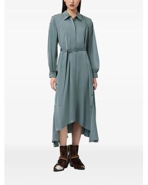 AllSaints Lexi Button Belted Shirt Dress - Blue