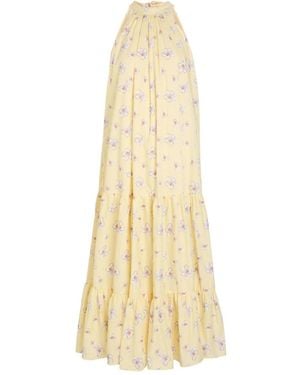Sister Jane Lake Breeze Floral Midi Dress - Metallic