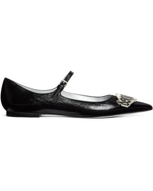 DSquared² Gothic レザーフラットシューズ 10mm - ブラック