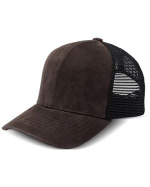 James Perse Leather Baseball Cap - Brown