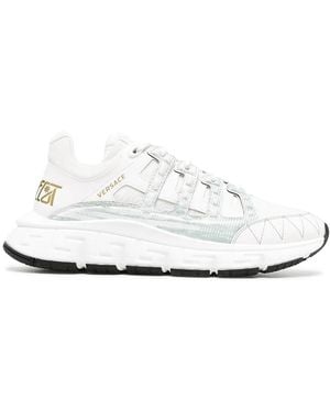 Versace Multilayer Technical Fabric Sneakers For - White