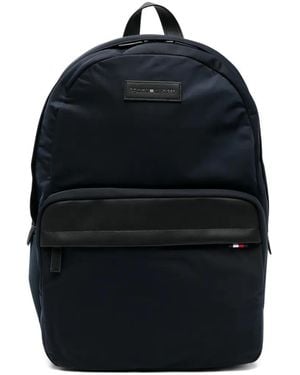 Tommy Hilfiger Logo-Patch Backpack - Black