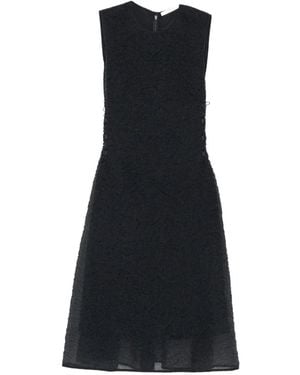 Cecilie Bahnsen Floria Brodia Matelassé Midi Dress - Black