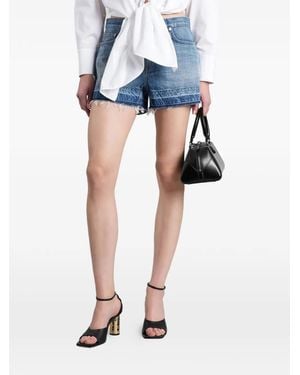 Givenchy Pantalones Vaqueros Cortos Con Dobladillo Deshilachado - Azul