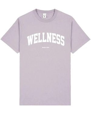 Sporty & Rich Letter-Print T-Shirt - Purple