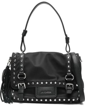 La Carrie Athena Schoudertas Met Kwastje En Studs - Zwart