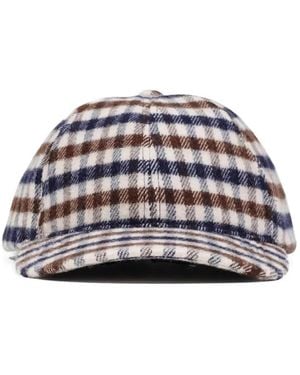Aquascutum Karierte Baseballkappe - Weiß