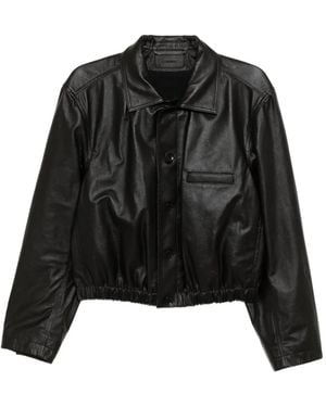 Lemaire Chaqueta de piel - Negro