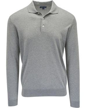 Peter Millar ロングスリーブ ポロシャツ - グレー