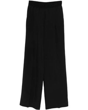 ERMANNO FIRENZE Logo-Waistband Trousers - Black
