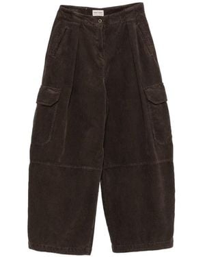 FRONT STREET 8 Corduroy-Effect Cargo Trousers - Grey