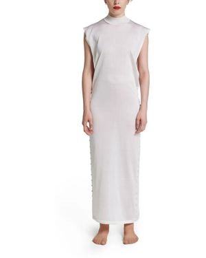 ROT Vestido The Vestal Con Botones - Blanco