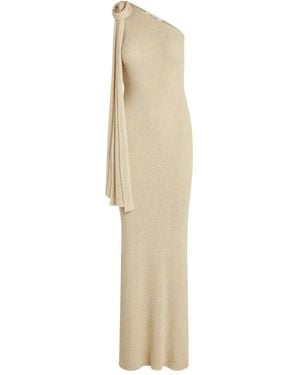 AYA MUSE Asymmetrisches Dara Maxikleid - Natur