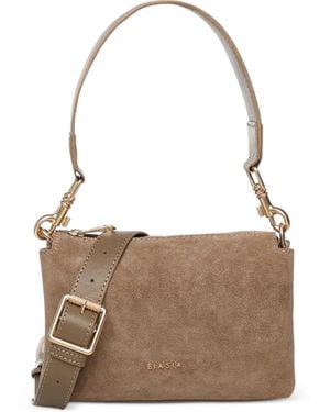 BIASIA Suede Shoulder Bag - Brown