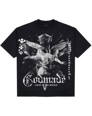 GODMADE Illuminated T-Shirt Mit Grafischem Print - Schwarz