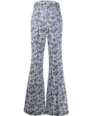 Atu Body Couture Rhytm High-Waisted Brocade Trousers - Blue