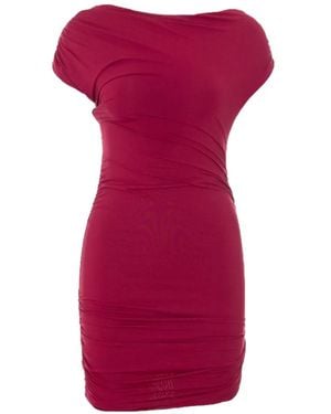 Aniye By Open-Back Ruched Mini Dress - Purple