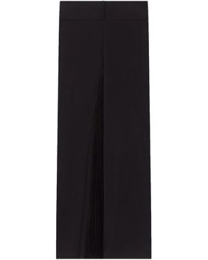 Courreges Belted Waist Trousers With Pleat Detailing - Black