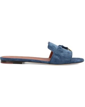 Loro Piana Knot-Detail Sandals - Blue