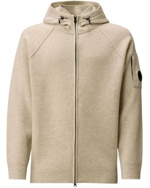 C.P. Company Zip-Up Hoodie - Natural