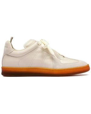 Officine Creative Militia 102 Panelled Leather Trainers - White
