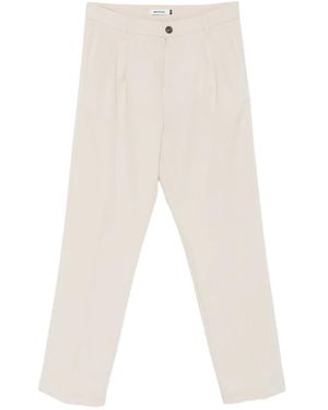 Imperial Pleated-Design Trousers - White