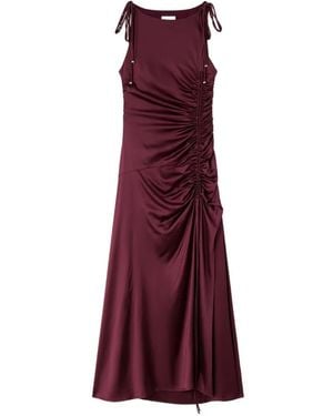 Ganni Vestido De Satén - Morado