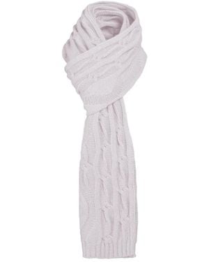 Moorer Samia Cable-Knit Scarf - White