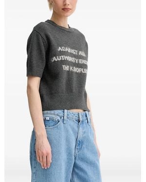 The Kooples Short-Sleeved Top - Gray