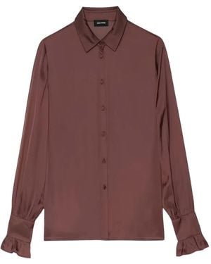 Zadig & Voltaire Ruffled Long-Sleeve Top - Violet