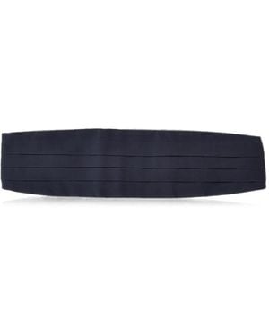 Corneliani Pleated Silk Cummerbund - Blue