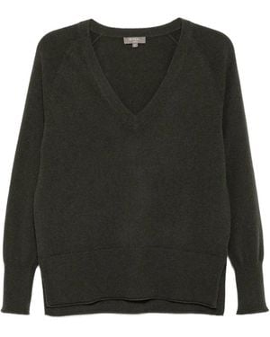N.Peal Cashmere Vネック プルオーバー - ブラック