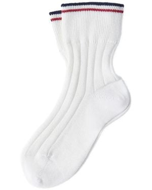 Brunello Cucinelli Stricksocken Mit Streifen - Weiß