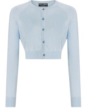 Dolce & Gabbana Silk Cardigan - Blue