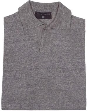 FILIPPO DE LAURENTIIS Short-Sleeve Polo Shirt - Grey