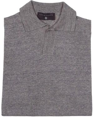 FILIPPO DE LAURENTIIS Short-Sleeve Polo Shirt - Grey