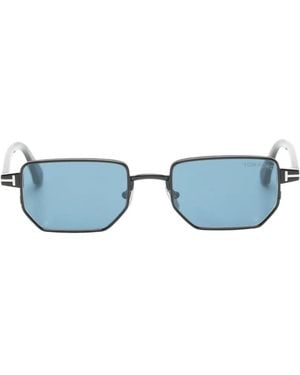 Tom Ford Liam-02 Geometric-Frame Sunglasses - Blue
