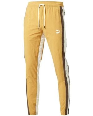 PUMA Woven Stripe Track Trousers - Yellow