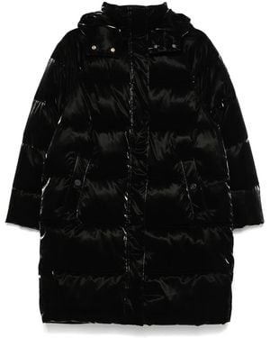 Elisabetta Franchi Satin Down Jacket - Black