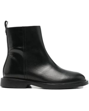 Wonders Zip-Fastening Leather Boots - Black