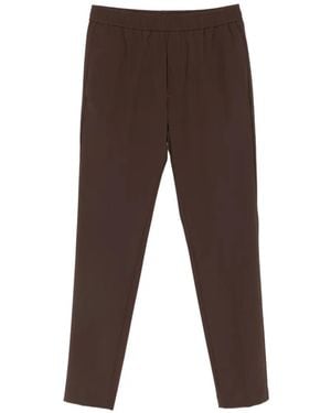 Pmds Pantaloni Steve T.568 Con Vita Elasticizzata - Marrone