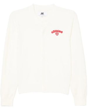 Chocoolate Vest Met Geborduurd Logo - Wit