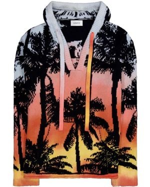 Laneus Hoodie À Motif En Jacquard - Black