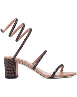 Rene Caovilla 75Mm Crystal-Embellished Sandals - Pink