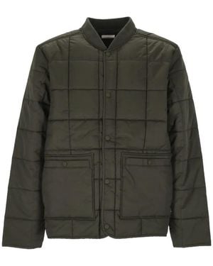 Les Deux Matt Quilted Press-Stud Jacket - Green