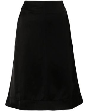 TOTEME Panelled Satin Midi Skirt - Black